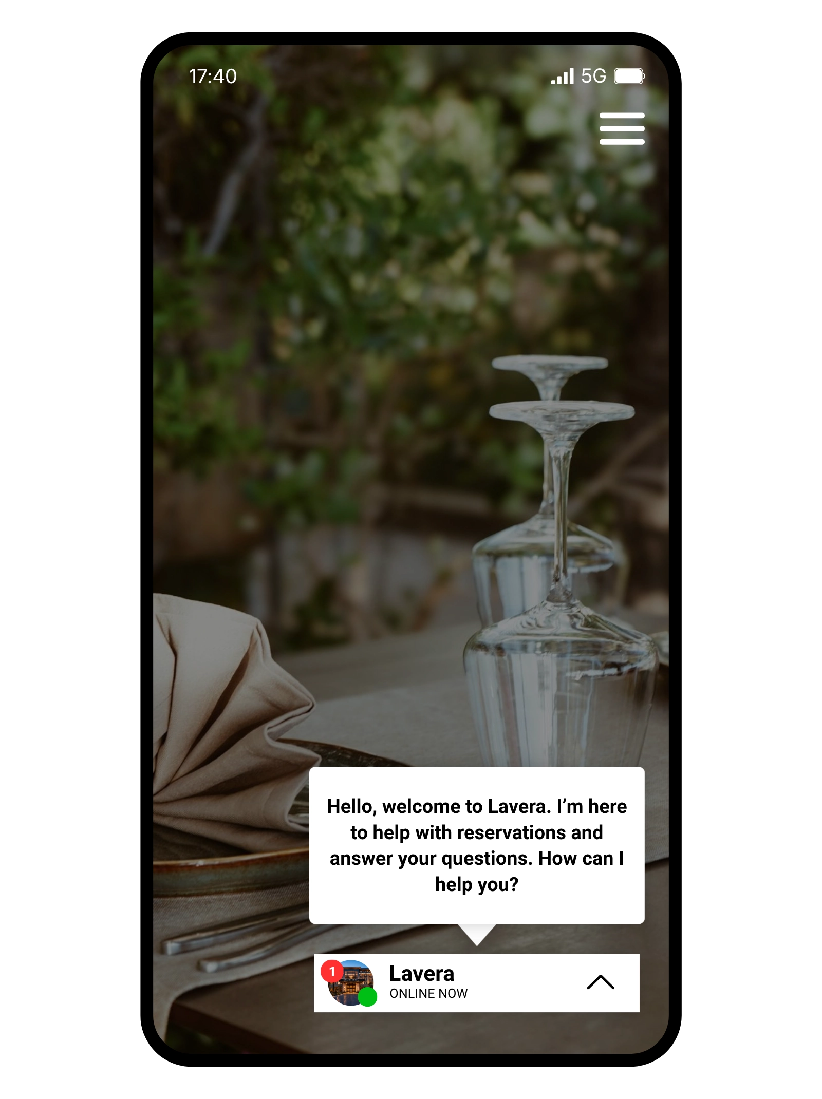 Elvador web chat assistant answering visitor questions.