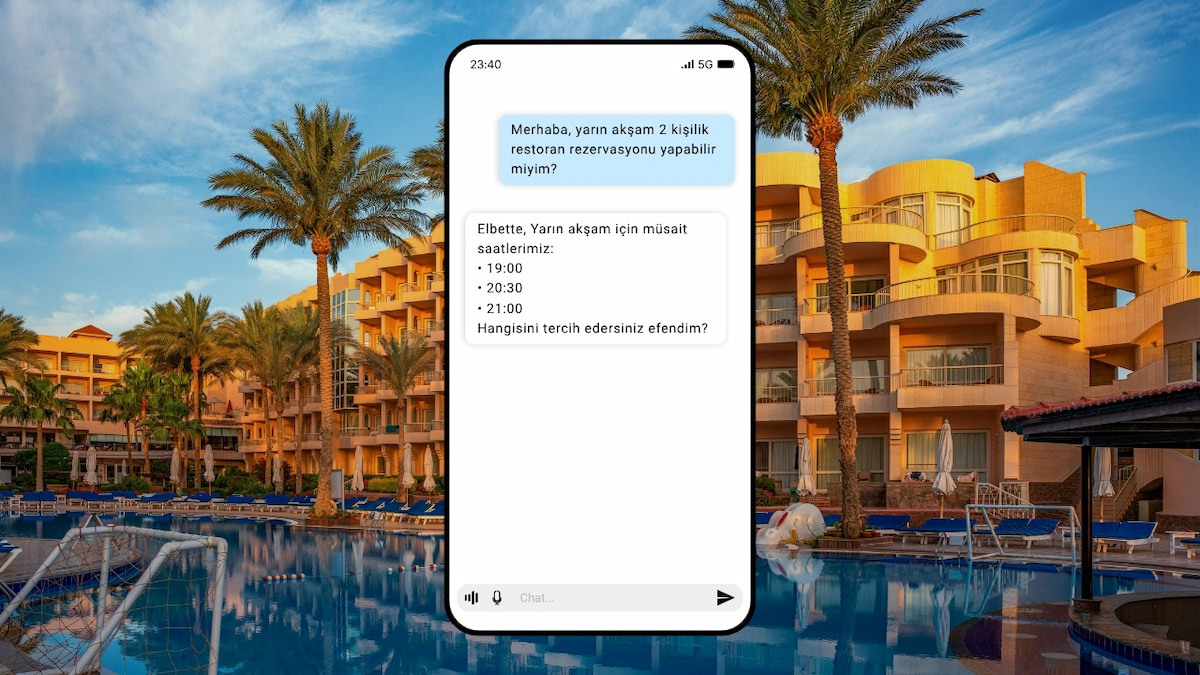 Otel chatbot ile WhatsApp üzerinden iletişim